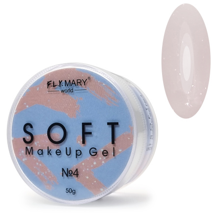 F.L.Y.MARY, Гель-желе Soft Jelly Make Up Gel 04 (пепельный с шиммером), 50g