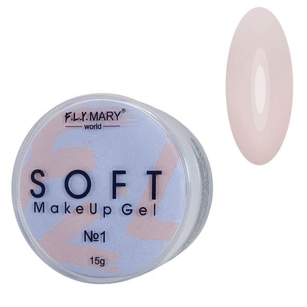F.L.Y.MARY, Гель-желе Soft Jelly Make Up Gel 01 (светлый бежевый), 15g 