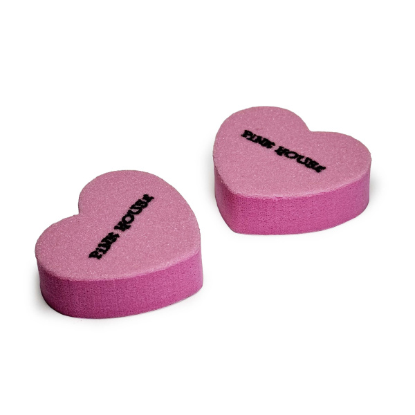 Pink House, Бафик сердце Розовые 100/180 (1 штука)