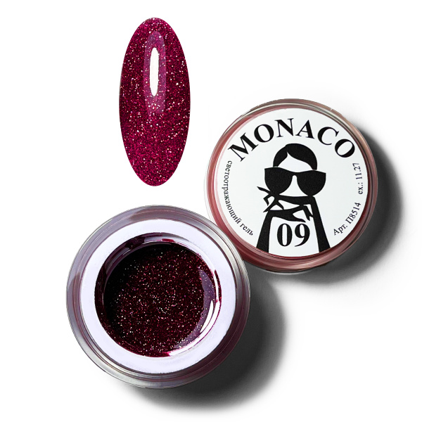 Светоотражающий гель monaco №9 pink house