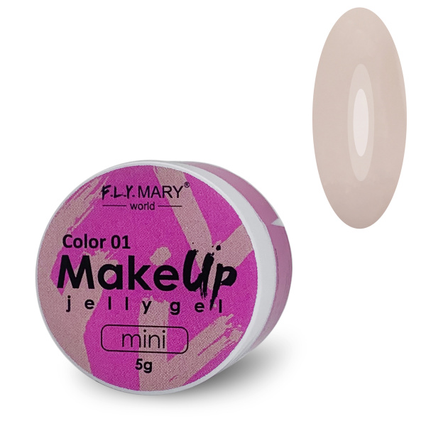 F.L.Y.MARY, Гель-желе Make-up 01 mini (теплая карамель камуфляж), 5g
