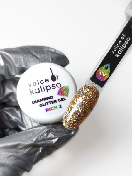 Voice of Kalipso, Гель Diamond №2 с глиттером, 5 мл