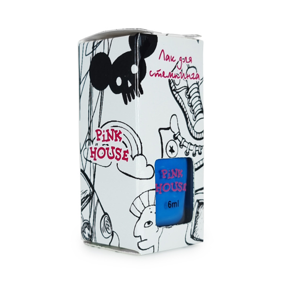 Pink House, Лак для стемпинга неон 06 (синий), 6 мл