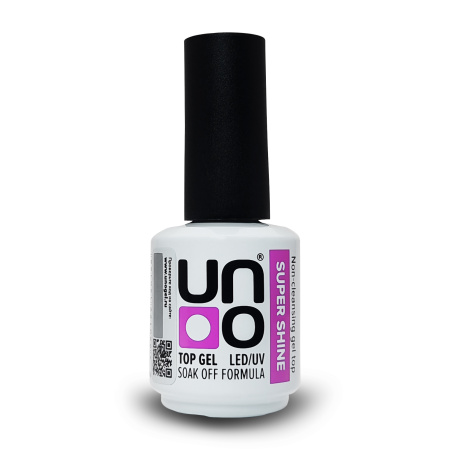 UNO, Топ для гель-лака SUPER SHINE без липкого слоя, 16 мл