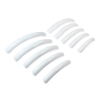 Типсы длинные прямые белые (10 шт)