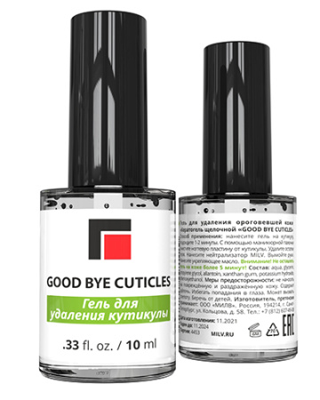 MILV, Кератогель щелочной GOOD BYE CUTICLES, 10 мл