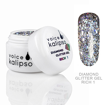 Voice of Kalipso, Гель Diamond №1 с глиттером, 5 мл