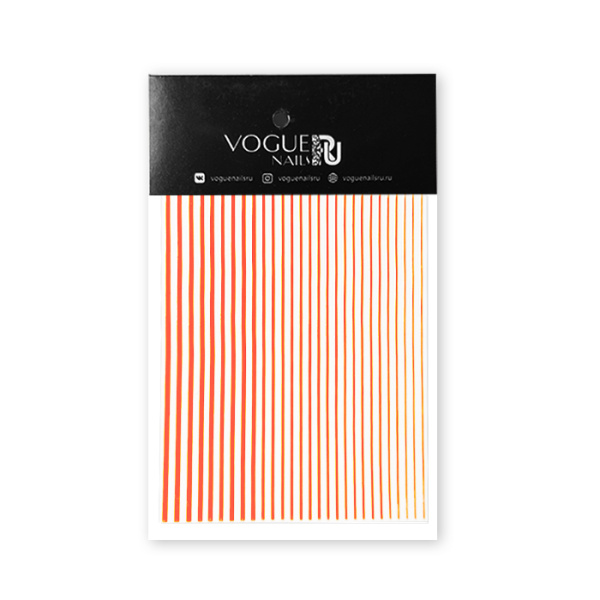 Vogue nails, Наклейки силиконовые Оранжевые SN012
