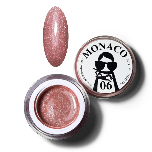 Светоотражающий гель monaco №6 pink house