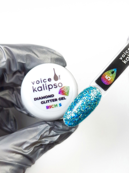 Voice of Kalipso, Гель Diamond №5 с глиттером, 5 мл