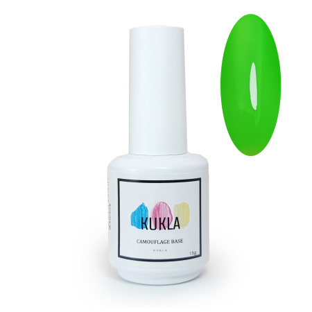 KUKLA, База Неон 06 зеленая (с кистью), 15 мл