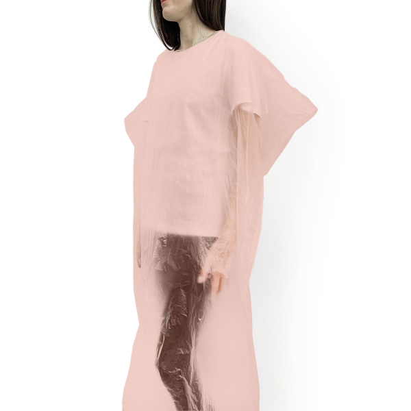 White line, Пеньюар розовый 100*160 (рулон) №50